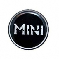 Badge autocollant 'MINI' noir 42 mm. Austin Mini.